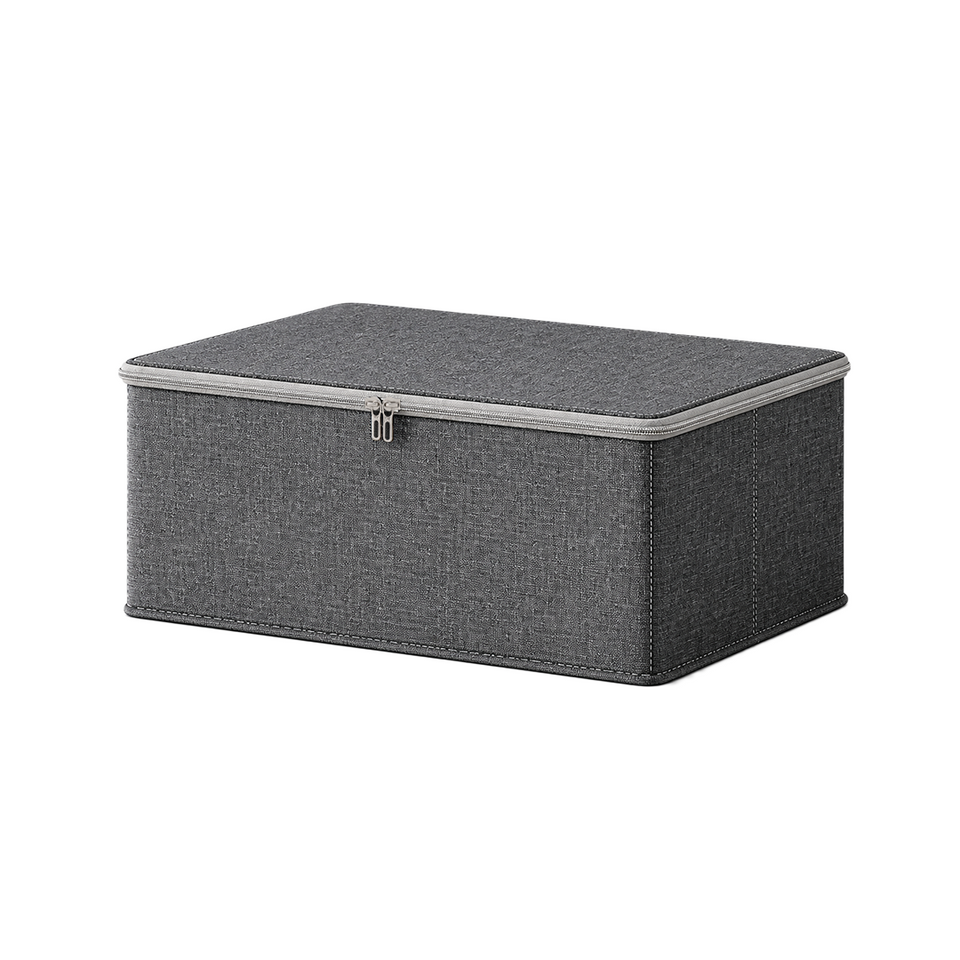 SOGA (30x20x13cm) Grey Fabric Storage Box Home Organizer (Small)