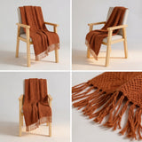 SOGA 2X Brown Polyester Throw Blanket Soft Cozy Sofa Bed