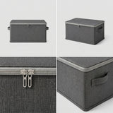SOGA (38x26x15cm) Grey Fabric Storage Box Home Organizer (Medium)