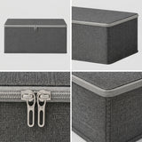 SOGA (30x20x13cm) Grey Fabric Storage Box Home Organizer (Small)
