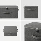 SOGA (60x40x30cm) Grey Fabric Storage Box Home Organizer