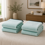 SOGA 2X 230x200cm Mint Green Flannel Polyester Throw Blanket