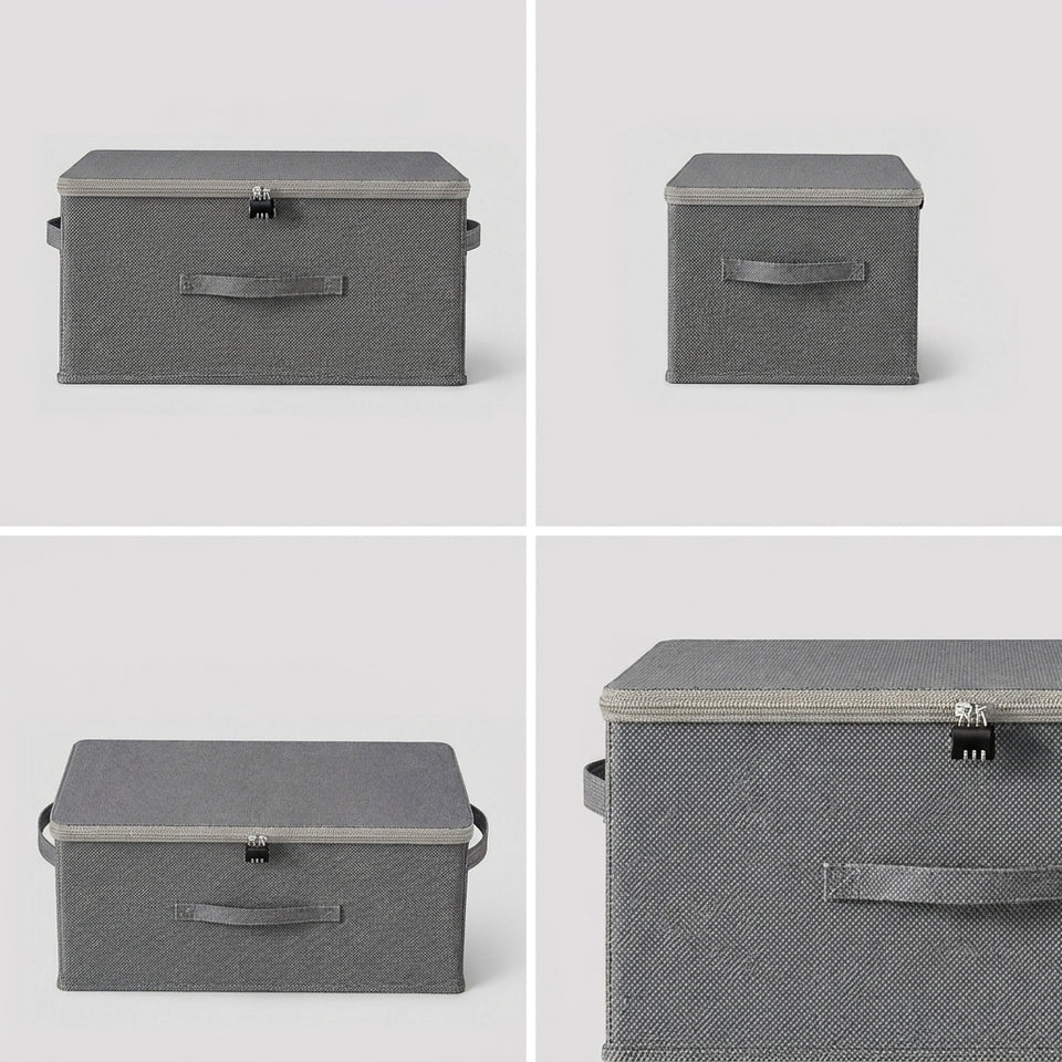 SOGA (45x35x25cm) Grey Fabric Storage Box Home Organizer