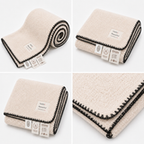 SOGA 230x200cm Peach Flannel Polyester Throw Blanket