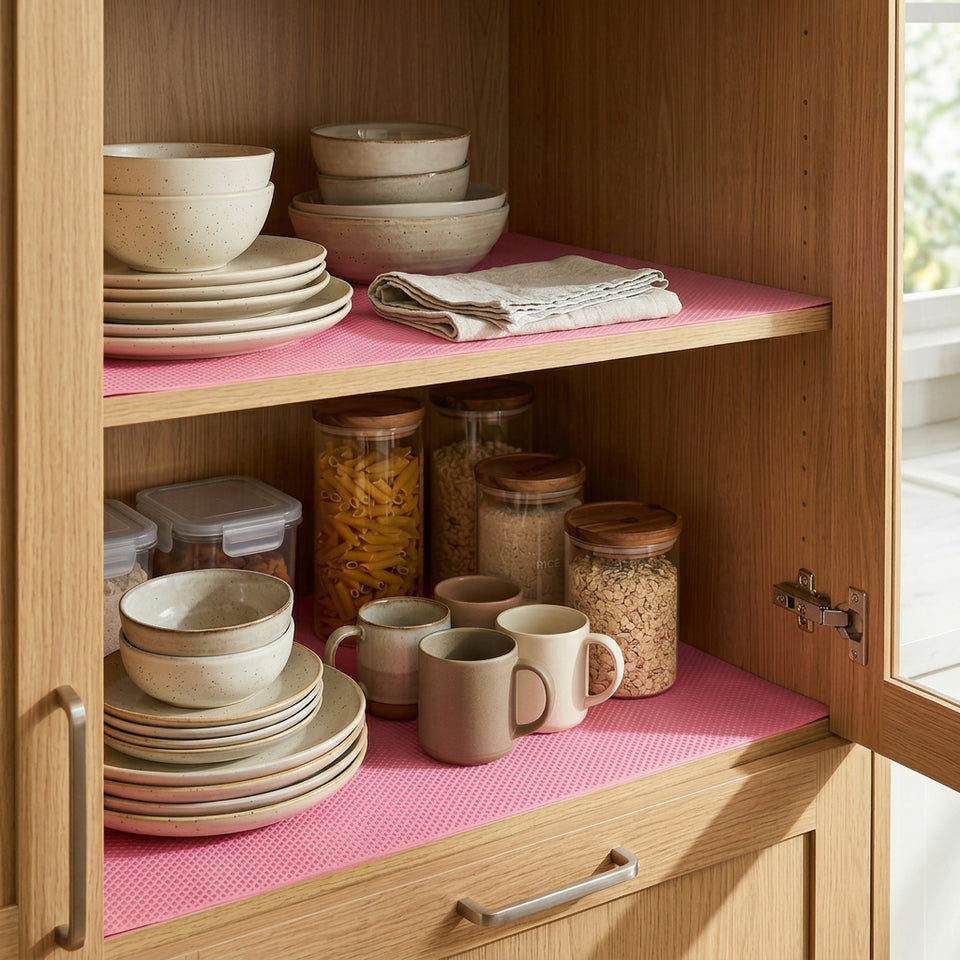 SOGA 60x300cm Pink EVA Cabinet Shelf Liner Mat