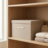 SOGA (46x36x28cm) Khaki 45L Fabric Storage Box Organizer