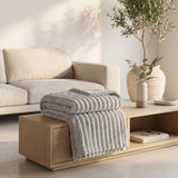 SOGA 230x200cm Silver Flannel Polyester Throw Blanket