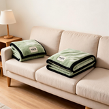 SOGA 2X 230x200cm Green Flannel Polyester Throw Blanket