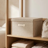 SOGA (50x40x30cm) Khaki 60L Fabric Storage Box Organizer