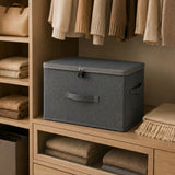 SOGA (49x37x30cm) Grey Fabric Storage Box Home Organizer
