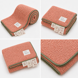 SOGA 230x200cm Pink Flannel Polyester Throw Blanket