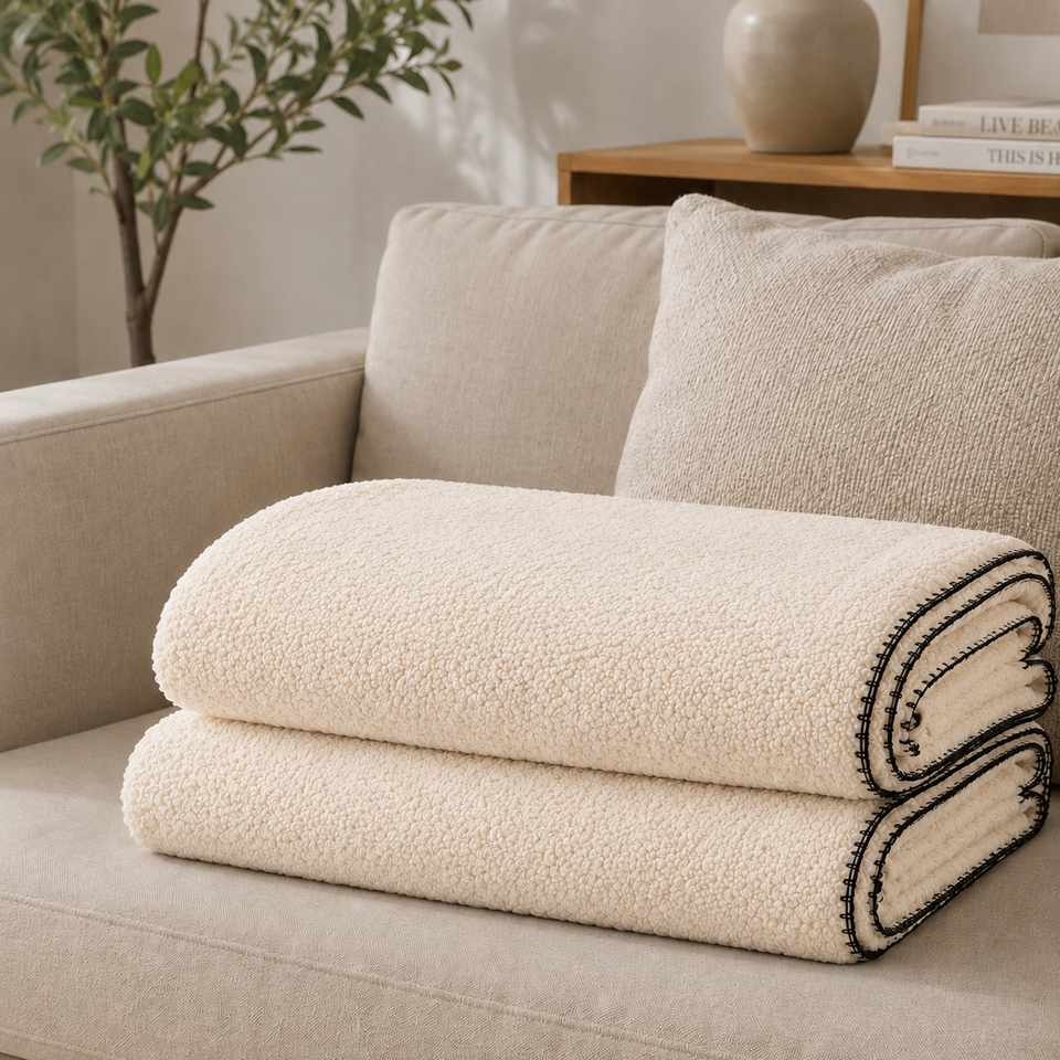 SOGA 2X 230x200cm Peach Flannel Polyester Throw Blanket
