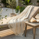 SOGA Beige Polyester Throw Blanket Soft Cozy Sofa Bed