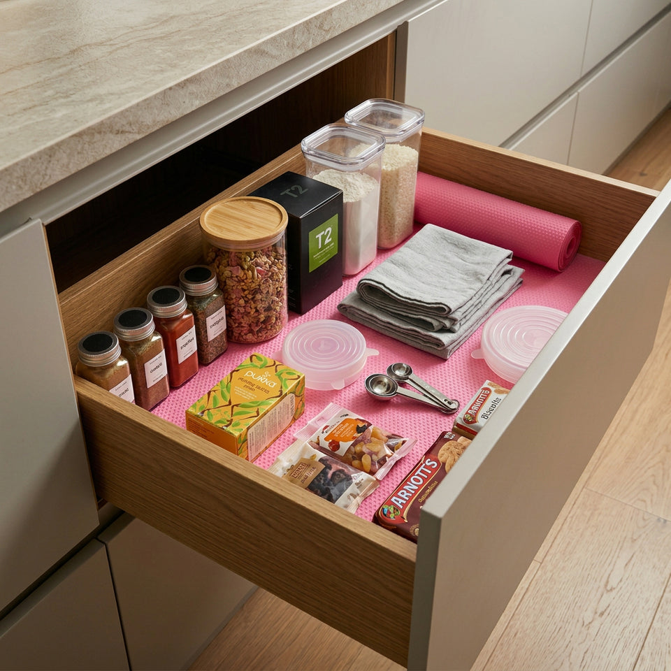 SOGA 60x300cm Pink EVA Cabinet Shelf Liner Mat