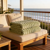 SOGA 2X 230x200cm Light Green Flannel Polyester Throw Blanket
