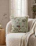 SOGA 2X 45cm Matcha Green French Vintage Butterfly Loves Flowers Tassel Throw pillow