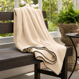 SOGA 230x200cm Peach Flannel Polyester Throw Blanket