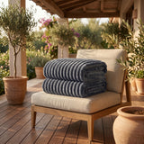 SOGA 2X 230x200cm Grey Flannel Polyester Throw Blanket