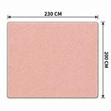 SOGA 230x200cm Pink Flannel Polyester Throw Blanket