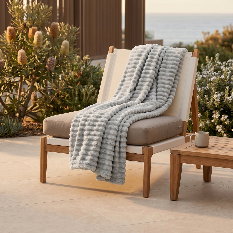 SOGA 150x200cm Silver Flannel Polyester Throw Blanket
