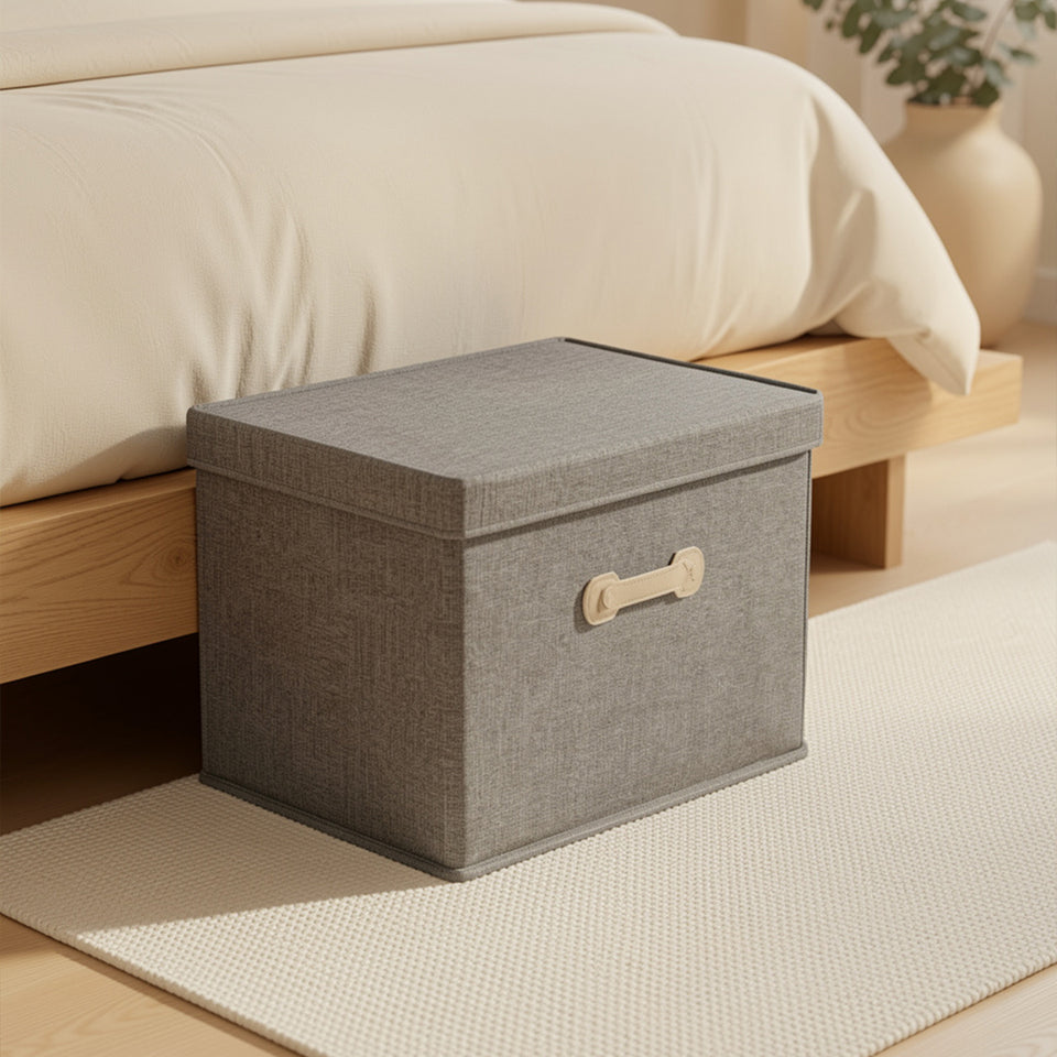 SOGA (46x36x28cm) Grey 45L Fabric Storage Box Organizer