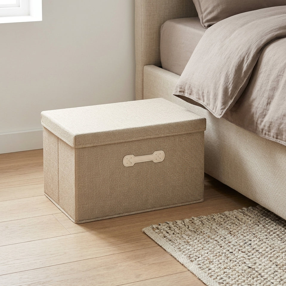 SOGA (60x42x40cm) Khaki 108L Fabric Storage Box Organizer
