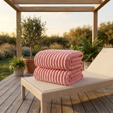 SOGA 2X 150x200cm Pink Flannel Polyester Throw Blanket