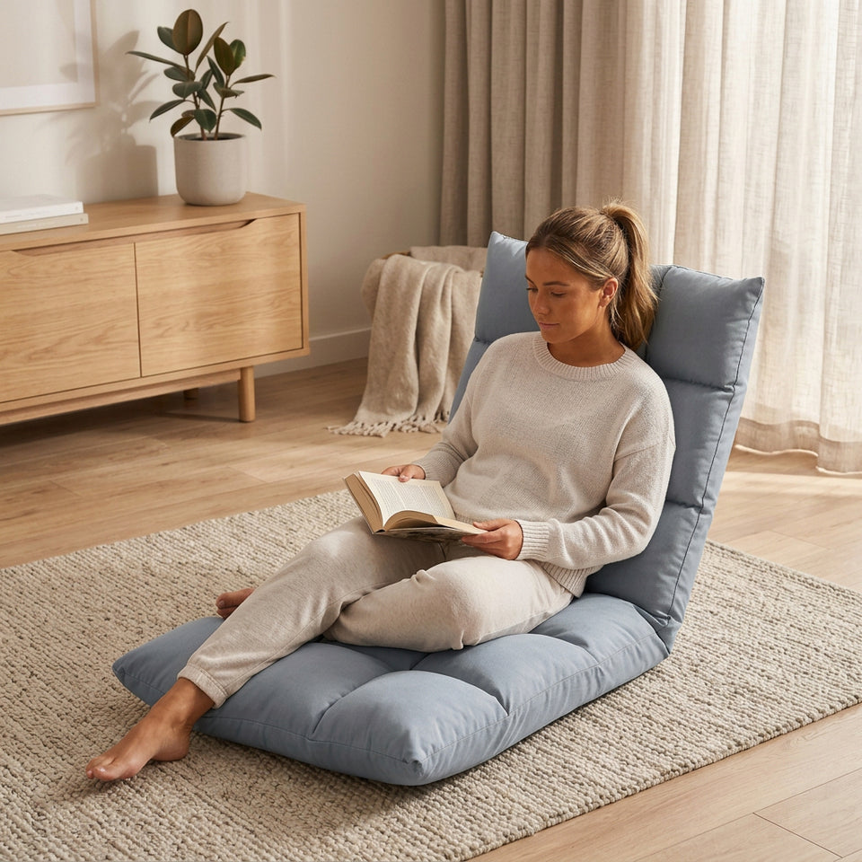 SOGA Light Grey Flannel Lounge Chair Cushion Soft Comfortable Seat Pad