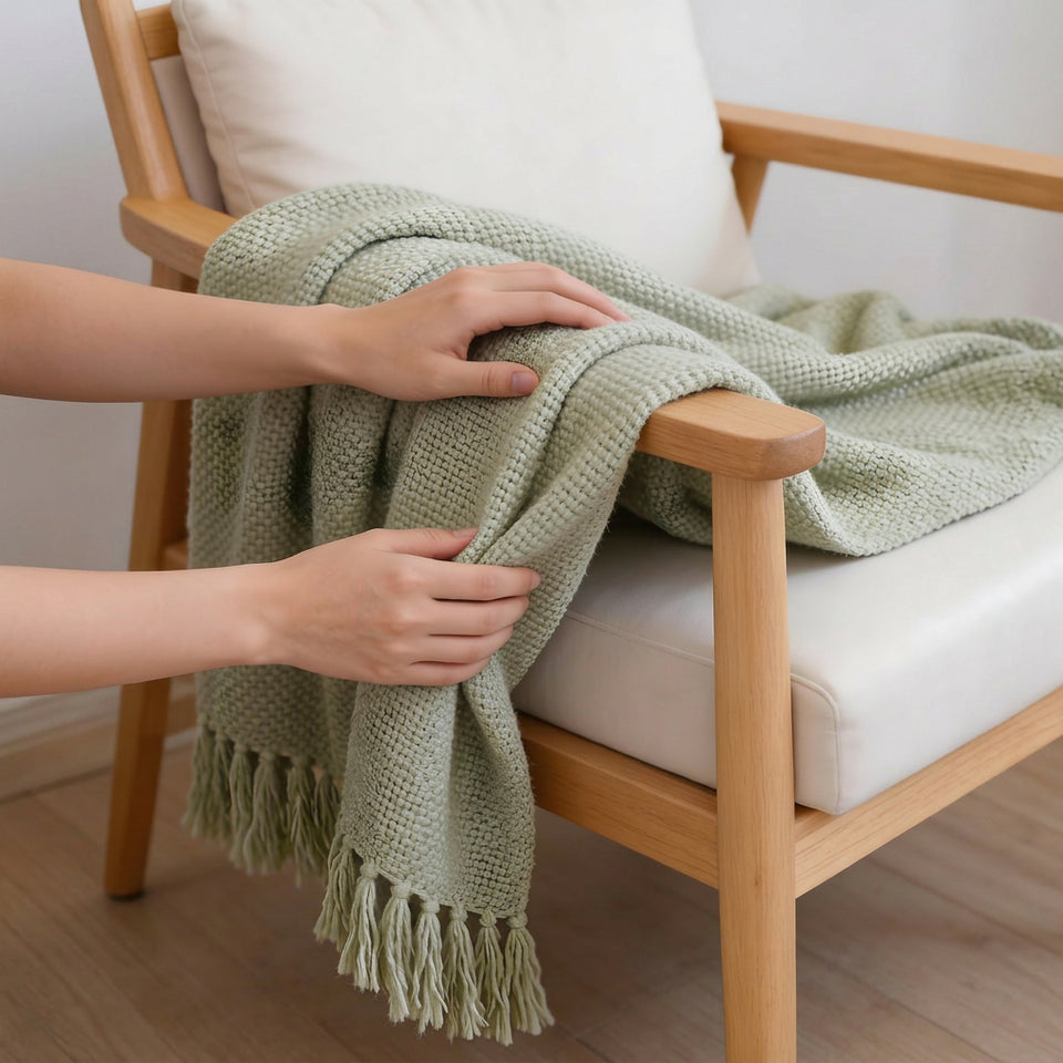 SOGA 2X Matcha Green Polyester Throw Blanket Soft Cozy Sofa Bed