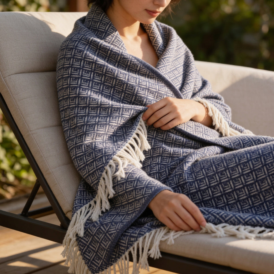 SOGA Deep Navy Throw Blanket 127x170cm Soft Polyester Cozy Sofa