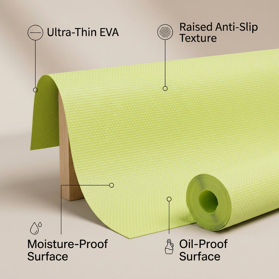 SOGA 60x300cm Green EVA Cabinet Shelf Liner Mat