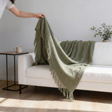 SOGA 2X Green Polyester Throw Blanket Soft Cozy Sofa Bed