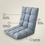 SOGA 2X Light Grey Flannel Lounge Chair Cushion Soft Comfortable Seat Pad