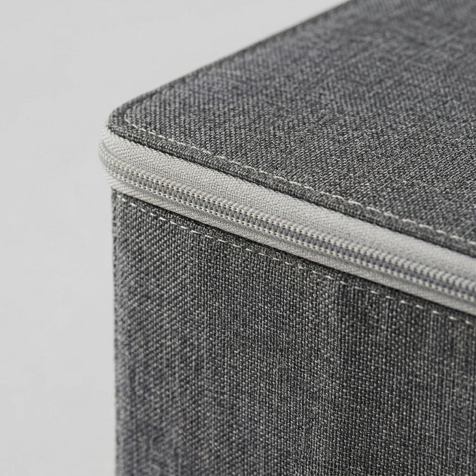 SOGA (30x20x13cm) Grey Fabric Storage Box Home Organizer (Small)