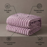 SOGA 230x200cm Purple Flannel Polyester Throw Blanket