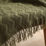 SOGA Army Green Polyester Throw Blanket Soft Cozy Sofa Bed