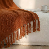 SOGA Brown Polyester Throw Blanket Soft Cozy Sofa Bed