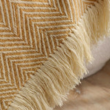 SOGA Mustard Yellow Polyester Throw Blanket Soft Cozy Sofa Bed