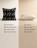 SOGA 2X 45cm Throw Pillow Black Teddy Fleece Square Pony Design Decorative Cushion for Living Room