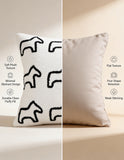 SOGA 2-Pack 45cm White Teddy Fleece Pony Design Throw Pillows