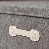 SOGA (40x30x25cm) Grey 30L Fabric Storage Box Organizer