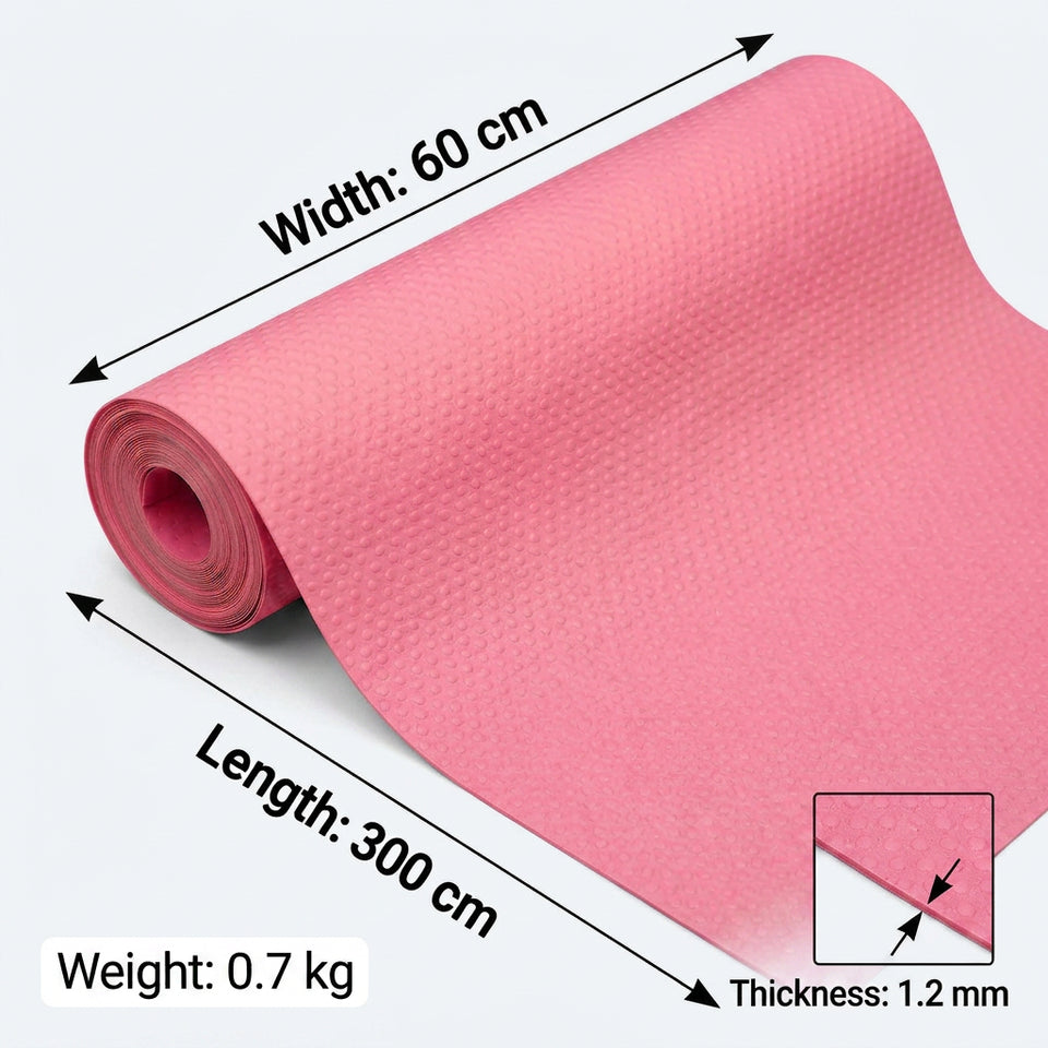 SOGA 60x300cm Pink EVA Cabinet Shelf Liner Mat