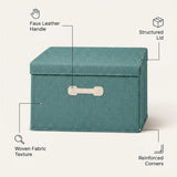 SOGA (35x28x18cm) Green 18L Fabric Storage Box Organizer