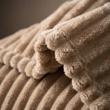 SOGA 230x200cm Light Coffee Flannel Polyester Throw Blanket