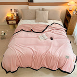 SOGA 2X 230x200cm Pink Flannel Polyester Throw Blanket