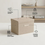 SOGA (46x36x28cm) Khaki 45L Fabric Storage Box Organizer