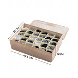 SOGA (43x29x13cm) Beige 30 Compartment Fabric Storage Box Organizer