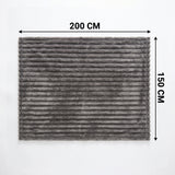 SOGA 2X 230x200cm Grey Flannel Polyester Throw Blanket