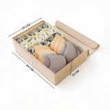 SOGA (44x29x13cm) Beige 15+1 Compartment Fabric Storage Box Organizer