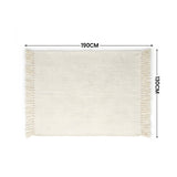 SOGA Beige Polyester Throw Blanket Soft Cozy Sofa Bed